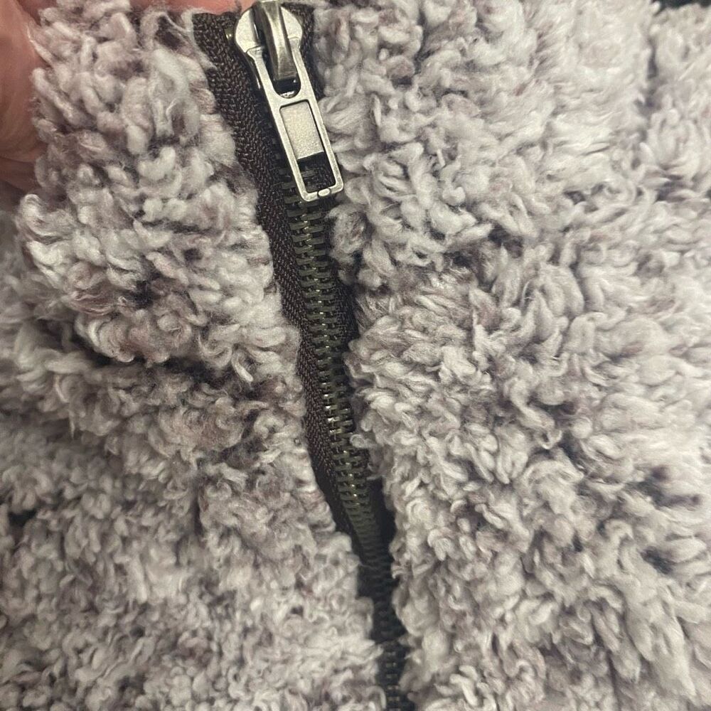 ENTRO Women’s Vest Size 1X Sherpa‎ Zip Up Brown - Picture 6 of 8